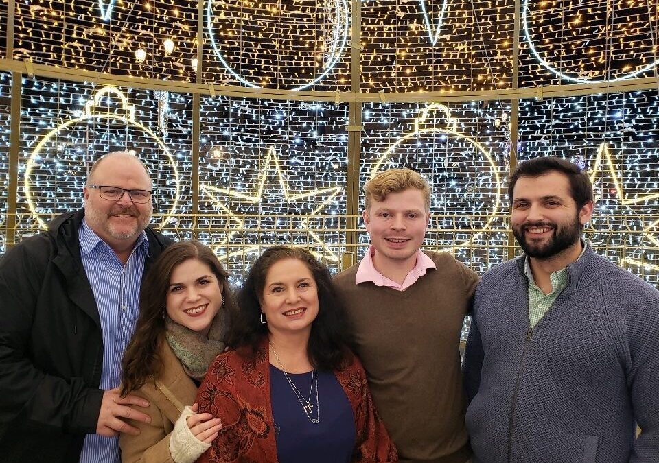 Ivette Bruns posing for a photo with her husband, daughter and two sons