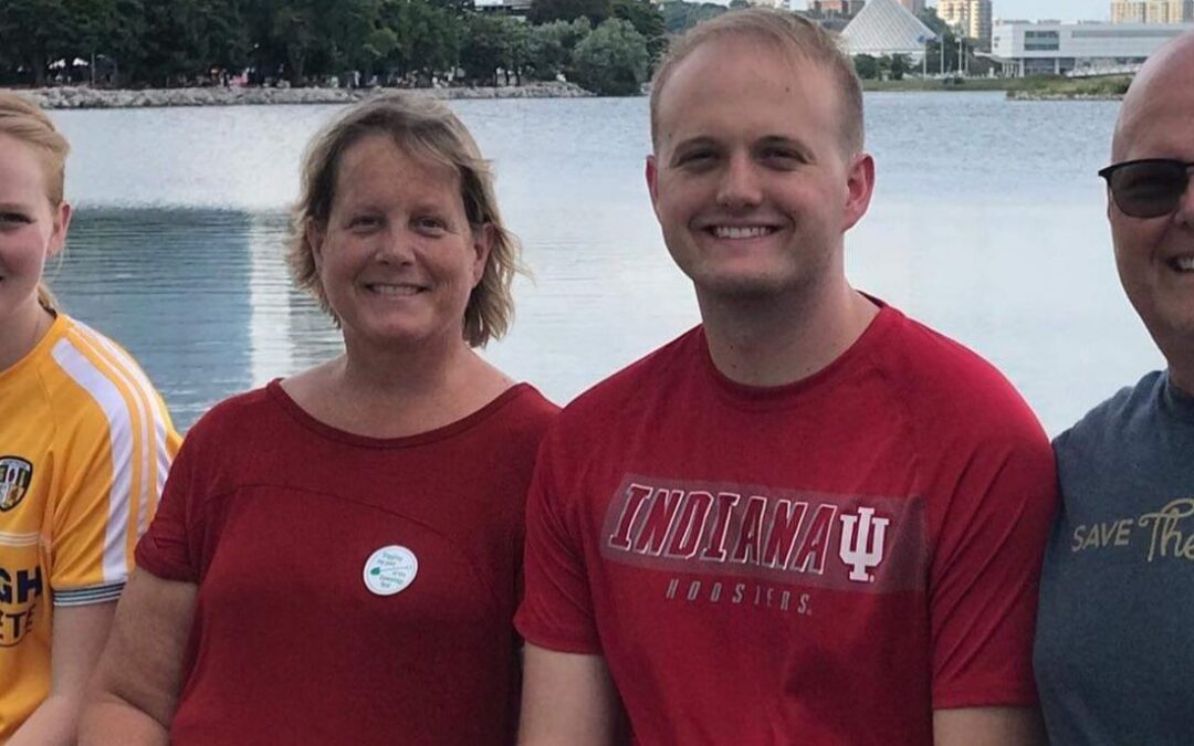 The Spreacker family hanging out at the lake.