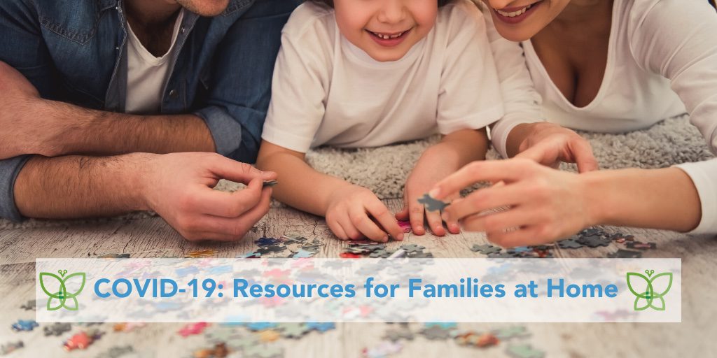 a family making a jigsaw puzzle